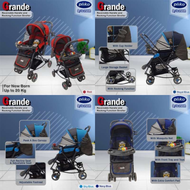Stroller pliko shop 4 in 1