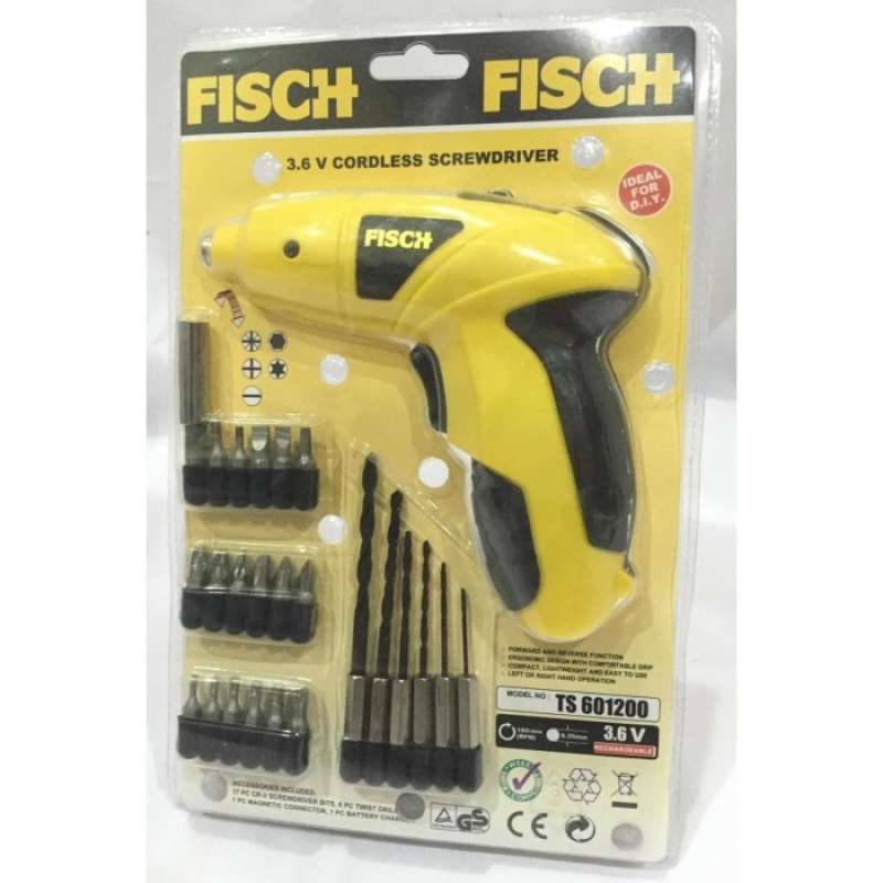 Fisch Mesin Bor Obeng Baterai Cordless Screwdriver FISCH Cordless Sc