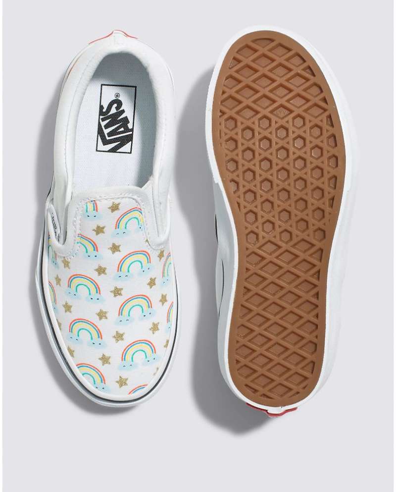 Rad rainbow slip on vans store