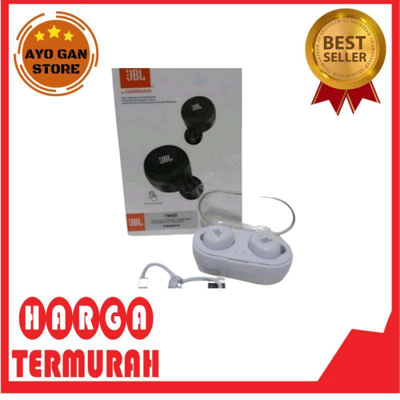 Jual HEADSET BLUETOOTH SPORT JBL TWS5 EARPHONE STEREO WIRELESS V