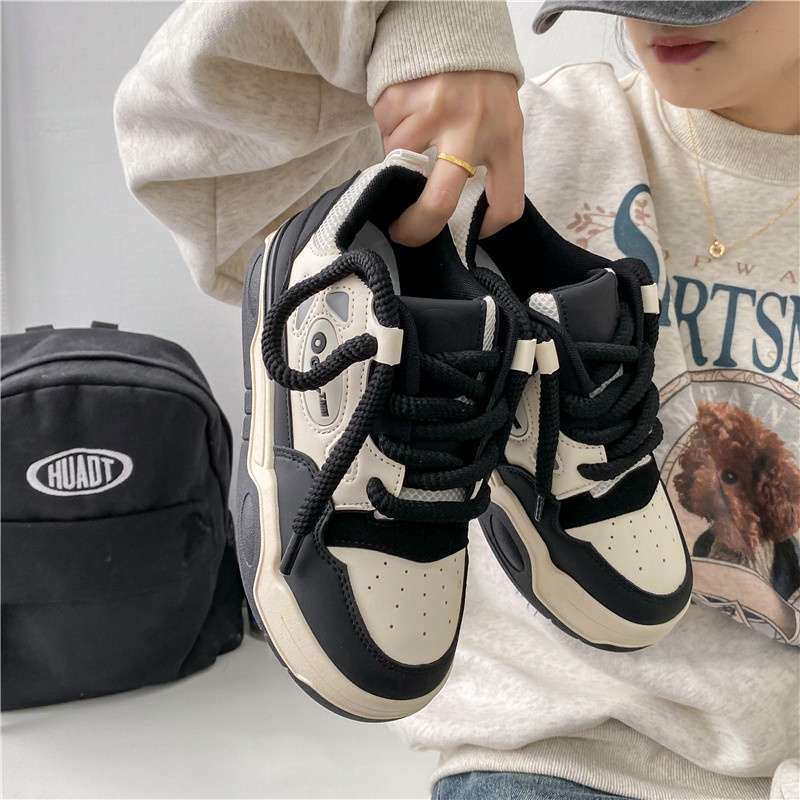 Promo SEVEN DAY SEPATU SNEAKERS MODEL ROTI TALI RAMI WANITA KOREA