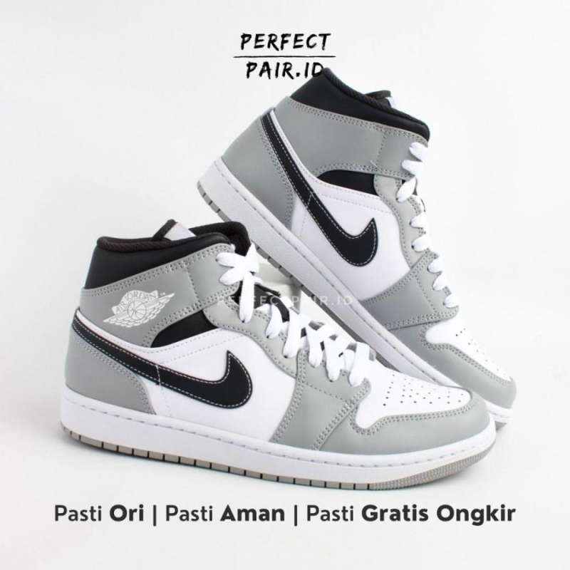 Jual Air Jordan Mid Light Smoke Grey Anthracite 100% Original