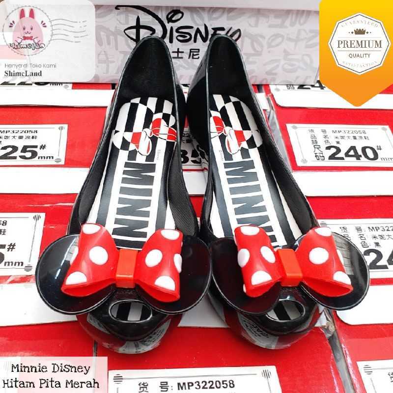 Jual Sepatu Remaja Perempuan Minnie Mouse Pita Hitam Original Kado