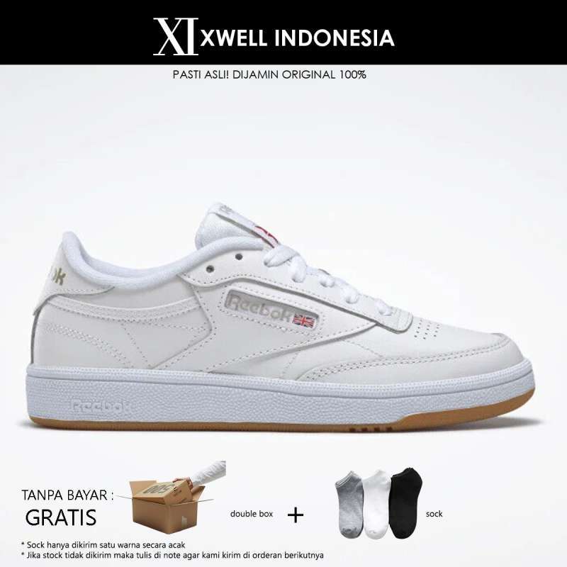 Jual SEPATU WANITA REEBOK CLASSIC CLUB C 85 WHITE ORIGINAL BS7686