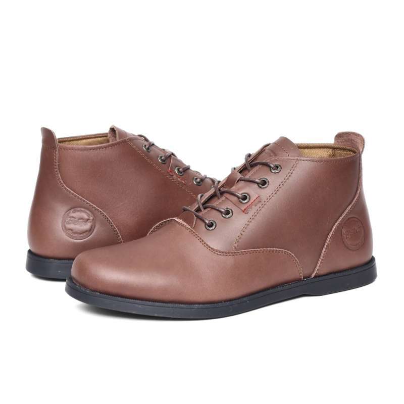 [BIG SIZE] Bradley's Morgan Brown Sepatu Kulit Boots Formal Kasual Pria  Ukuran Besar