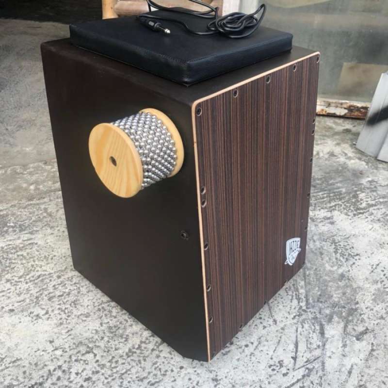 PROMO CAJON TRAPESIUM ELEKTRIK KAYU JATI PERHUATANI SOLID TERBAIK TOKOSEBELAHKANAN