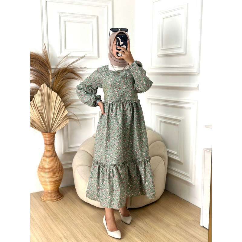 Dress hijau deals mint