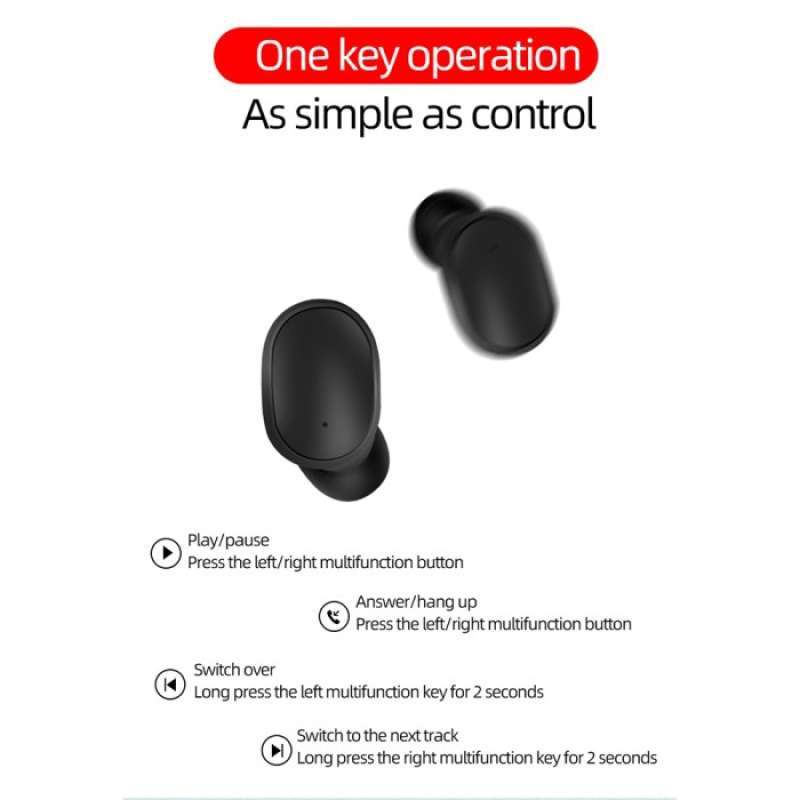 New Robotsky Tws Sport Earphone True Wireless Bluetooth 5.0 A6S Terbaru