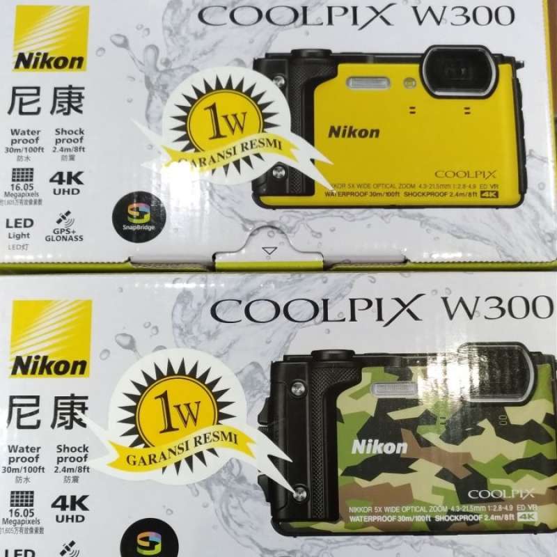 Jual Baru Nikon Coolpix W300 Wifi And Gps 30Meter 4K Ultra Hd
