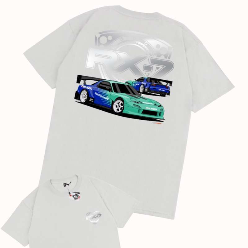 KRMK Kaos T Shirt MAZDA RX7 RX-7 FALKEN TYRE JAMES DEANE Kaos Otomotif