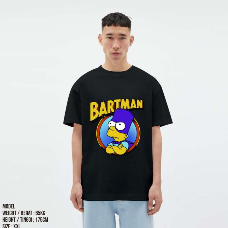 KRMK Kaos T Shirt THE BARTMAN THE SIMPSONS Kaos Superhero