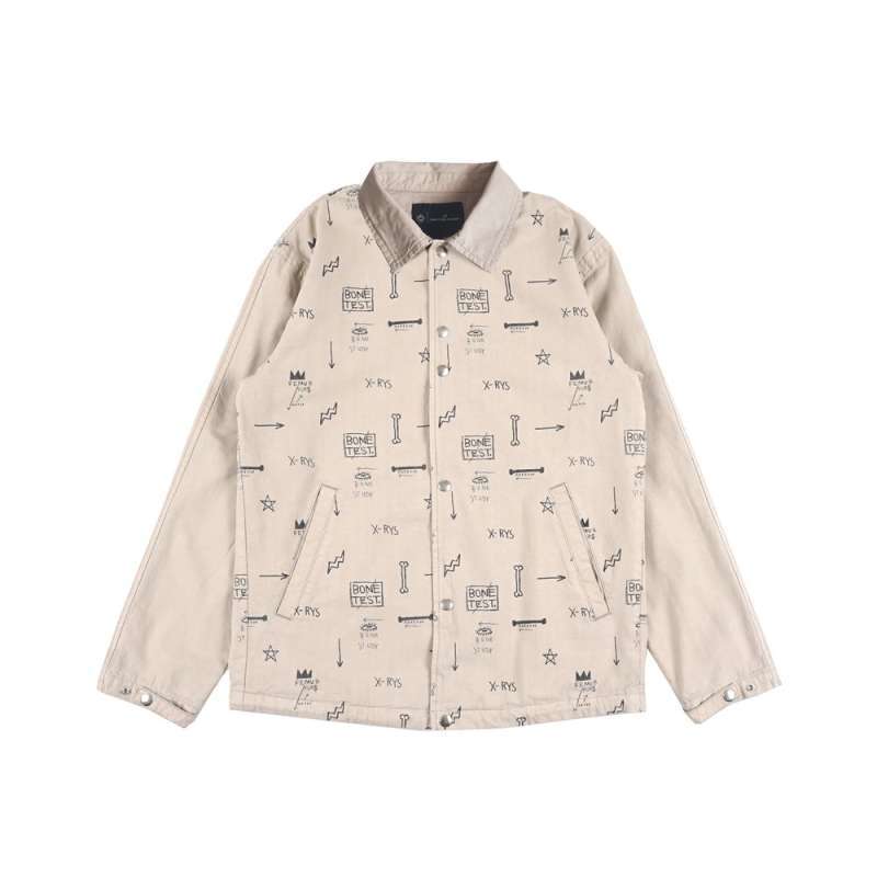 Three2nd x Basquiat Men's Overshirt Trucker Jacket Crowded Art 040823