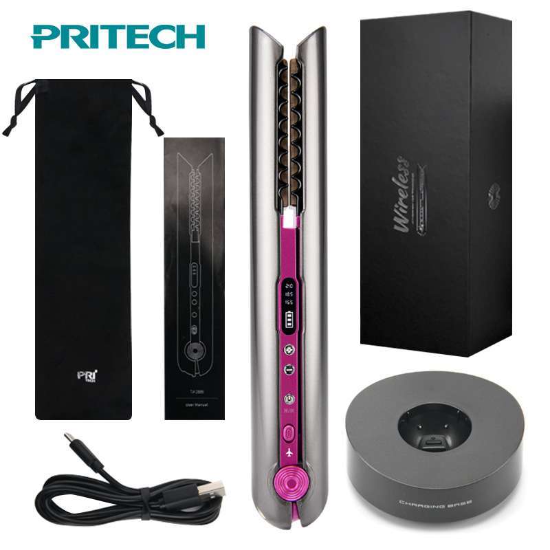 Promo Pritech Ta 2888 Wireless Rechargeable Hair Straightener