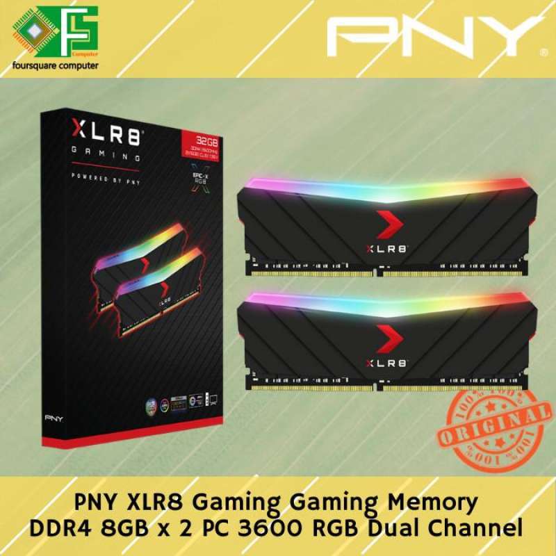 PNY XLR8 Gaming DDR4 16GB Dual Channel Kit 8GB x PC 3600 Mhz RGB Htm