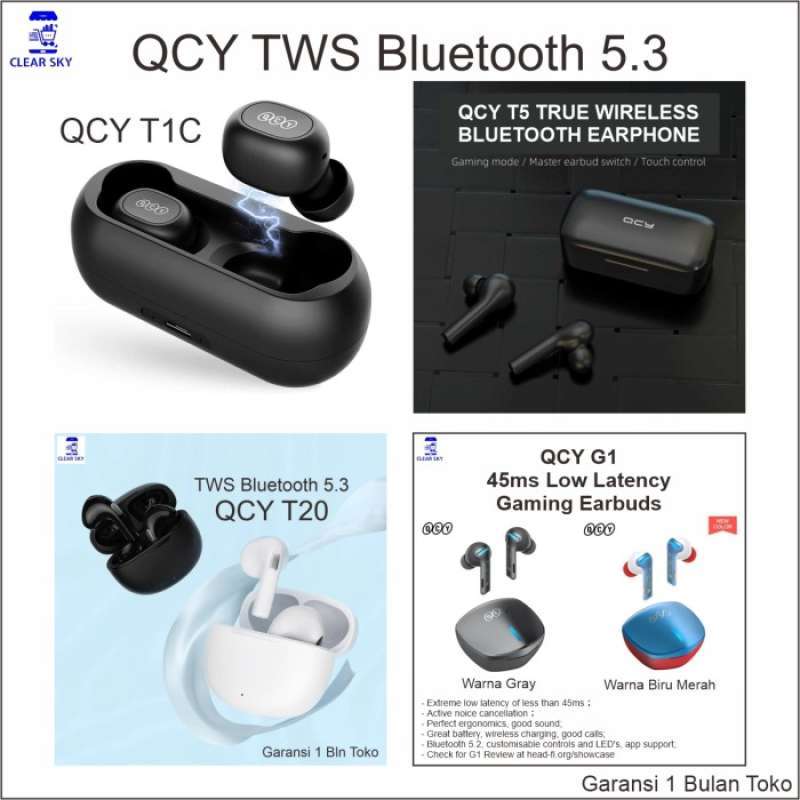 Jual Qcy T1 Original Murah Diskon Februari 2024 Blibli