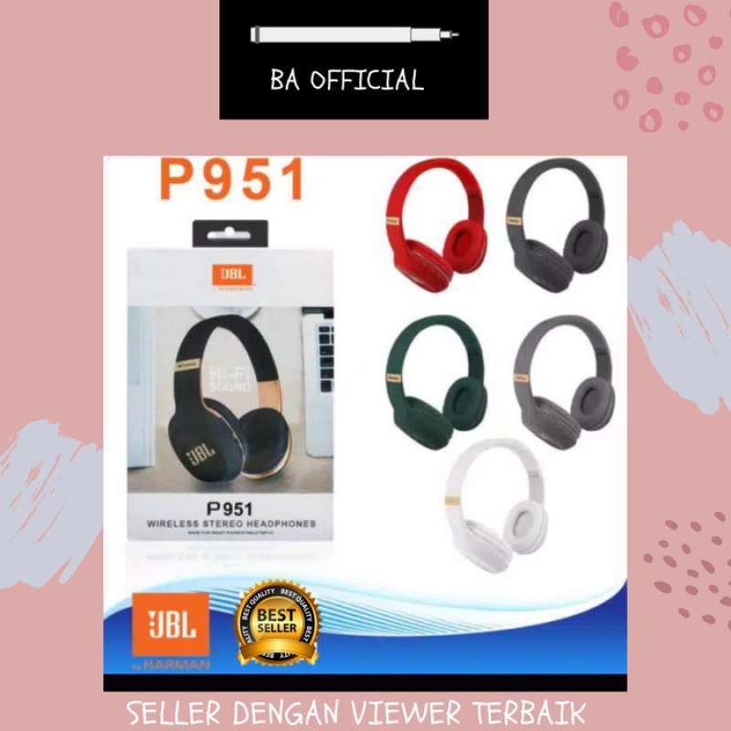 Headphone Headset Bluetooth Wireless Extra Bass JBL P951