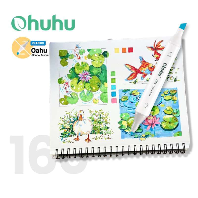 Ohuhu Oahu 160 Colors Dual Tips Alcohol Art Markers, Fine & Chisel – ohuhu