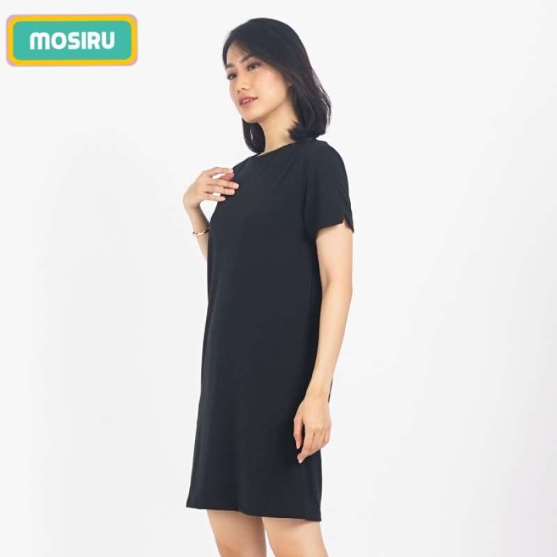 Jual MOSIRU Dress Kaos Polos Besar Wanita Lengan Pendek Baby Terry