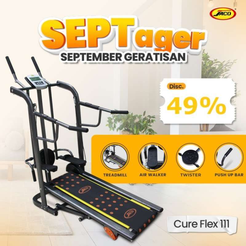 Jaco Cure Flex 111 Alat Fitness Treadmill Manual Refleksi Multifungsi Sale