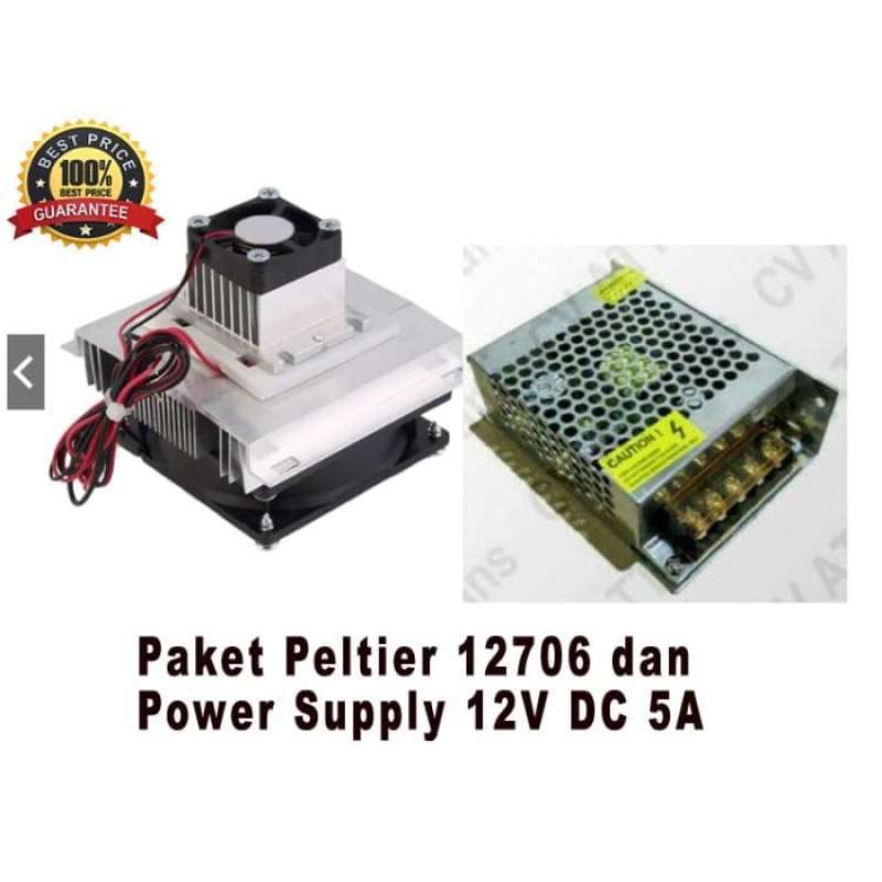 Paket Peltier Set dan Power Supply 12 VDC 6A PSU 10 AMPERE BERKUALITAS