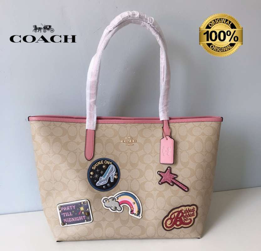 Jual coach tote bag signature pink Model Premium Original Terbaru Harga Murah Desember 2024