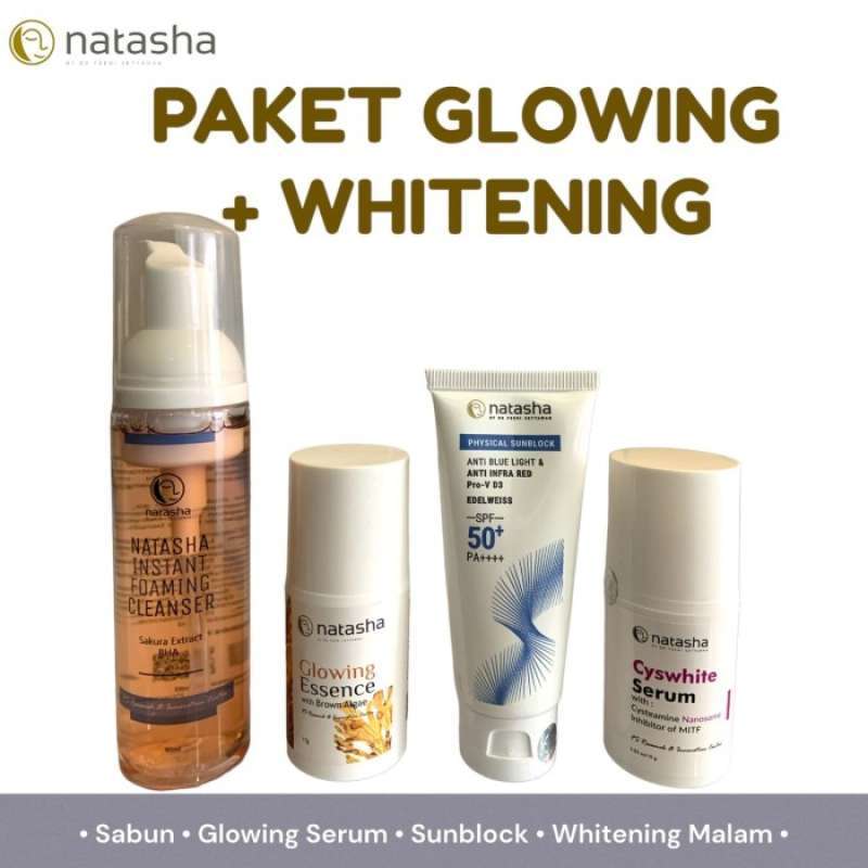 PAKET GLOWING PLUS WHITENING NATASHA SKIN CARE