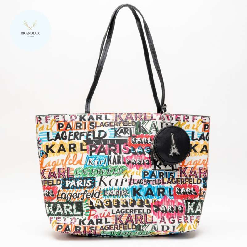 Karl Lagerfeld Paris Adele Logo Tote Bag 100% Authentic