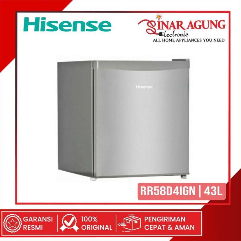 KULKAS MINI PORTABLE HISENSE RR58D4IGN RR58 D4IGN 43 LITER