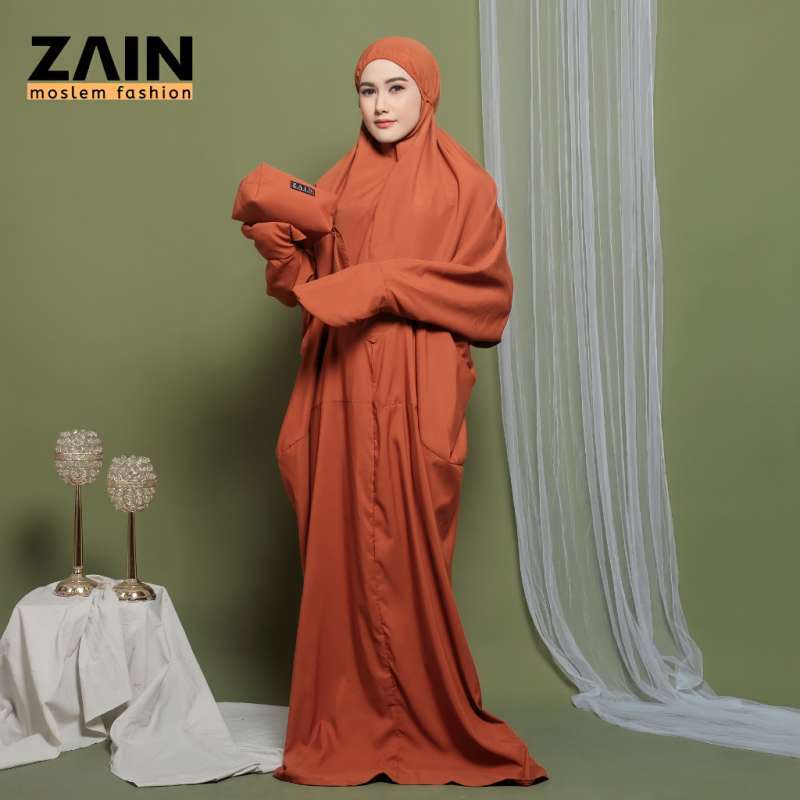 Mukena Terusan Una Alexa Mukena Terusan Dubai Abu Renda Hitam