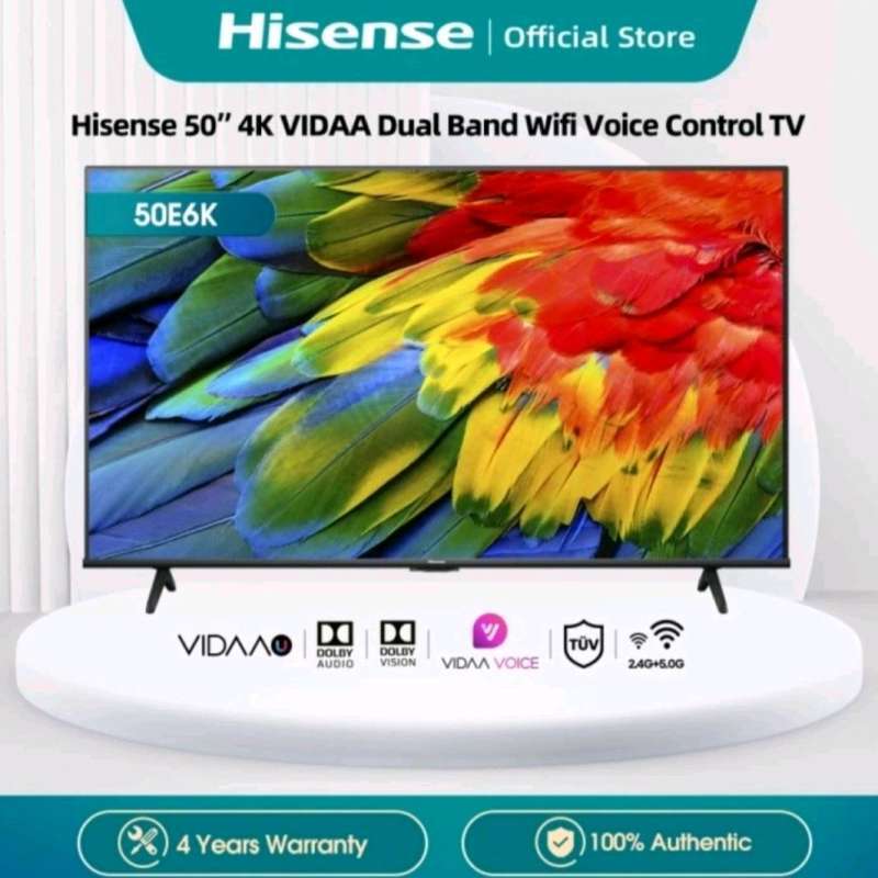 Jual Hisense 50e6k Led Tv 50 Inch Smart Digital 4k Uhd Tv Di