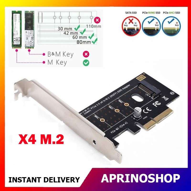 PCI EXPRESS X4 NVME SSD NGFF KEY M2 PCIE ADAPTER PCIE