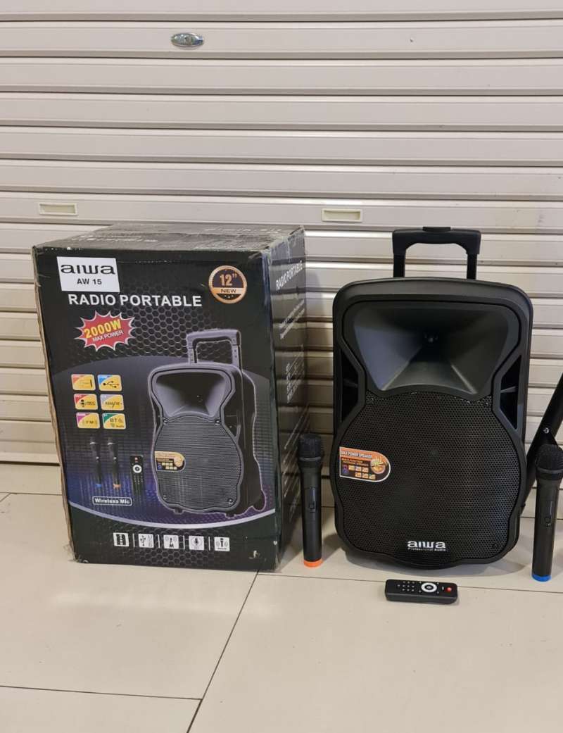 Salon Speaker Aiwa 12 Inch Jual Speaker Aktif Portable Wireless