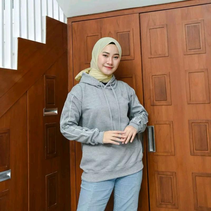 List Sweater Hoodie Sweater Hoodie Motif Polos Sweater Hoodie Wanita Pria Sweater Simpel Wanita dan Pria