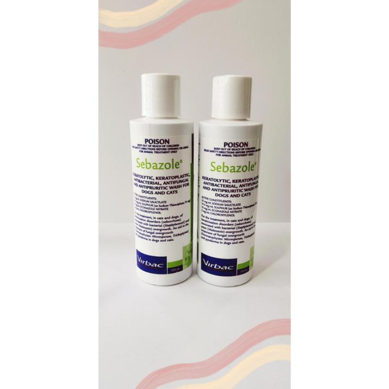 SEBAZOLE SHAMPOO ANTI FUNGAL DOG CAT SHAMPOO OBAT JAMUR HEWAN