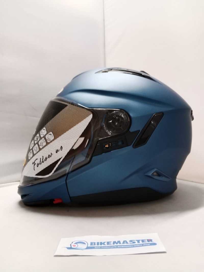 Jual Helm Zeus ZS 613C Matt Blue Modular Helmet New di Seller
