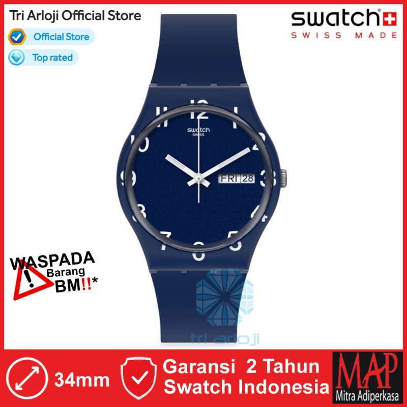 Promo SWATCH GN726 Original Swatch OVER BLUE Jam Tangan Wanita
