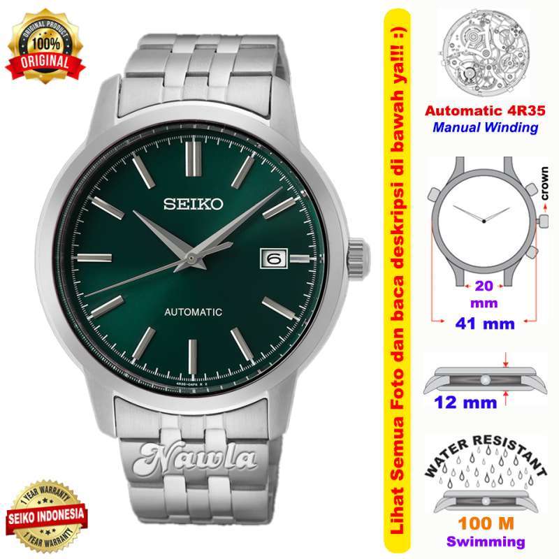 Jual Seiko Automatic SRPH89K1 Classic Green Jam Tangan Pria
