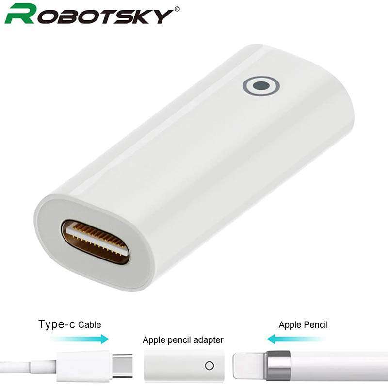 Robotsky Charging Type-C to Lightning Adapter Apple Pencil 1st Gen  Konektor Data