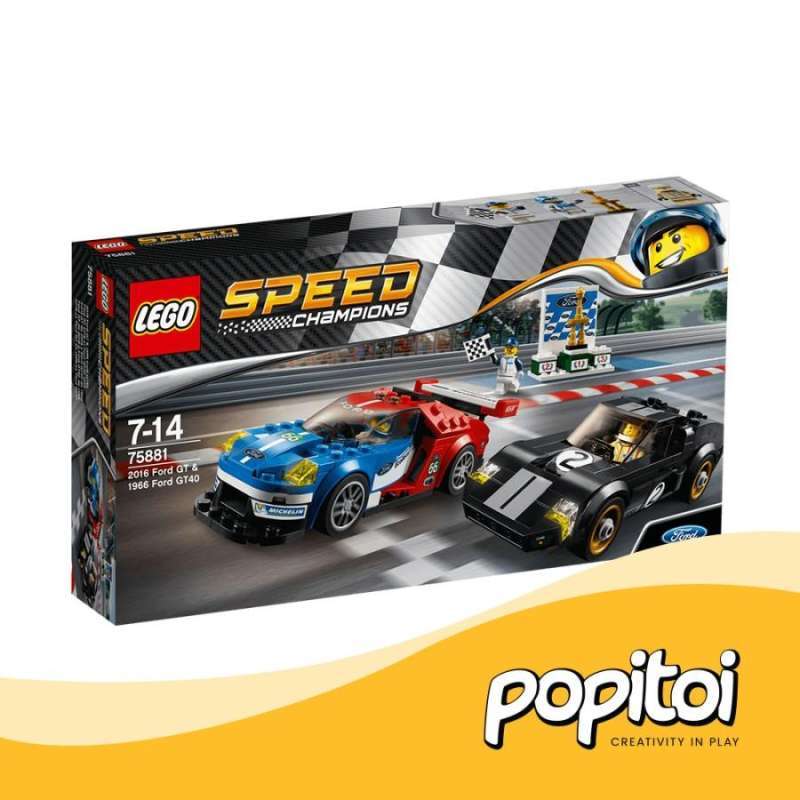 Lego 75881 speed champions 2016 ford gt & 1966 clearance ford gt40