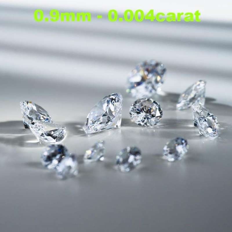Jual batu permata Berlian Diamond Moissanite natural 0.9mm