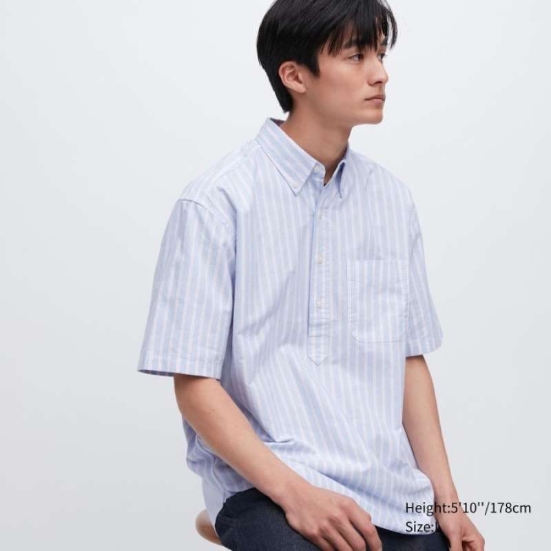 Uniqlo oxford short best sale sleeve