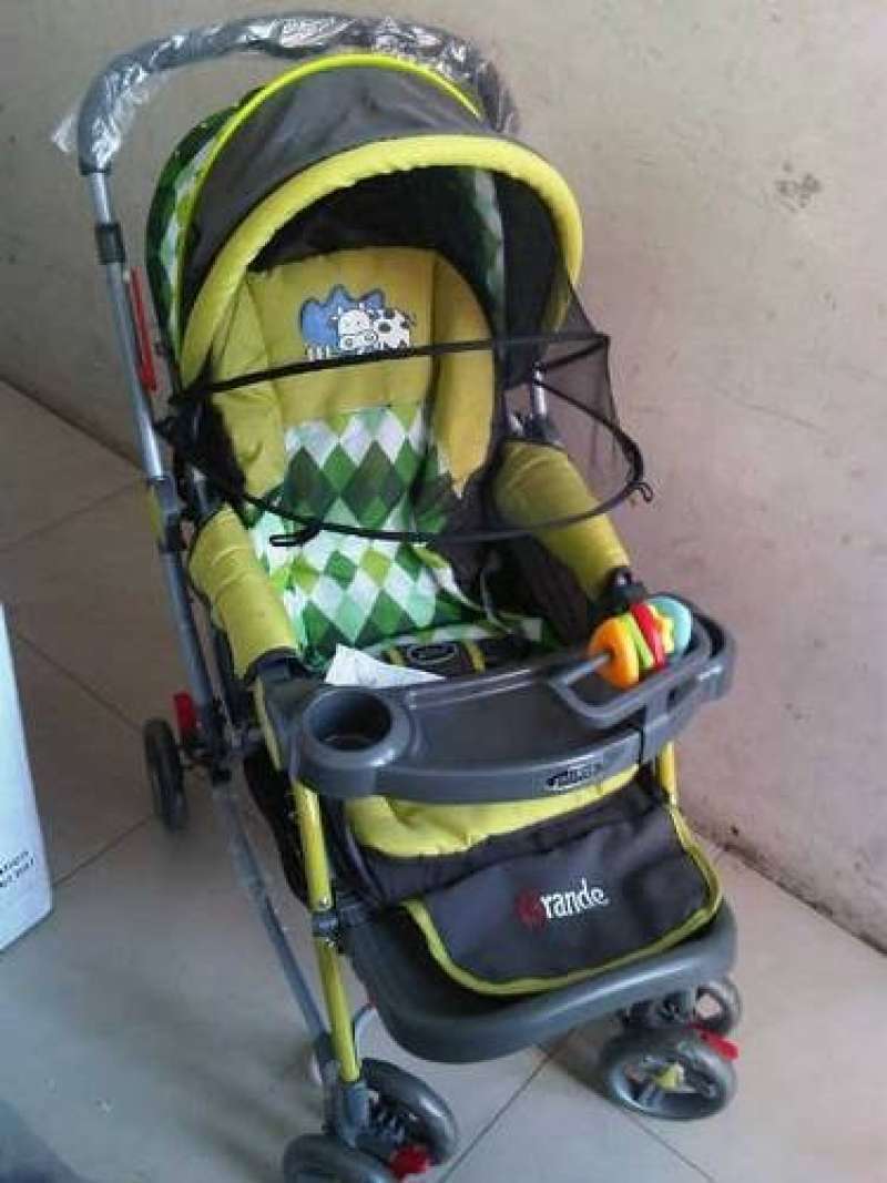 Promo KERETA DORONG BAYI PLIKO GRANDE 4IN1 SERI 268 HIJAU MOTIF