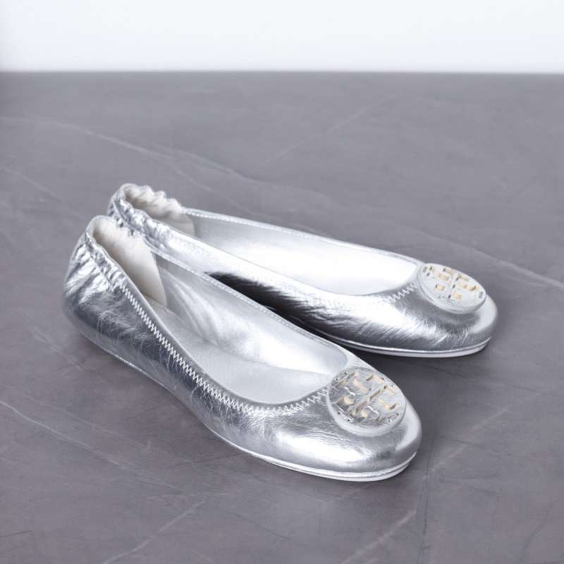 Jual Tory Burch Minnie Travel Ballerina In Silver Metallic Leather Di Seller Brandluxid Official Store Kedung Baruk Kota Surabaya Blibli