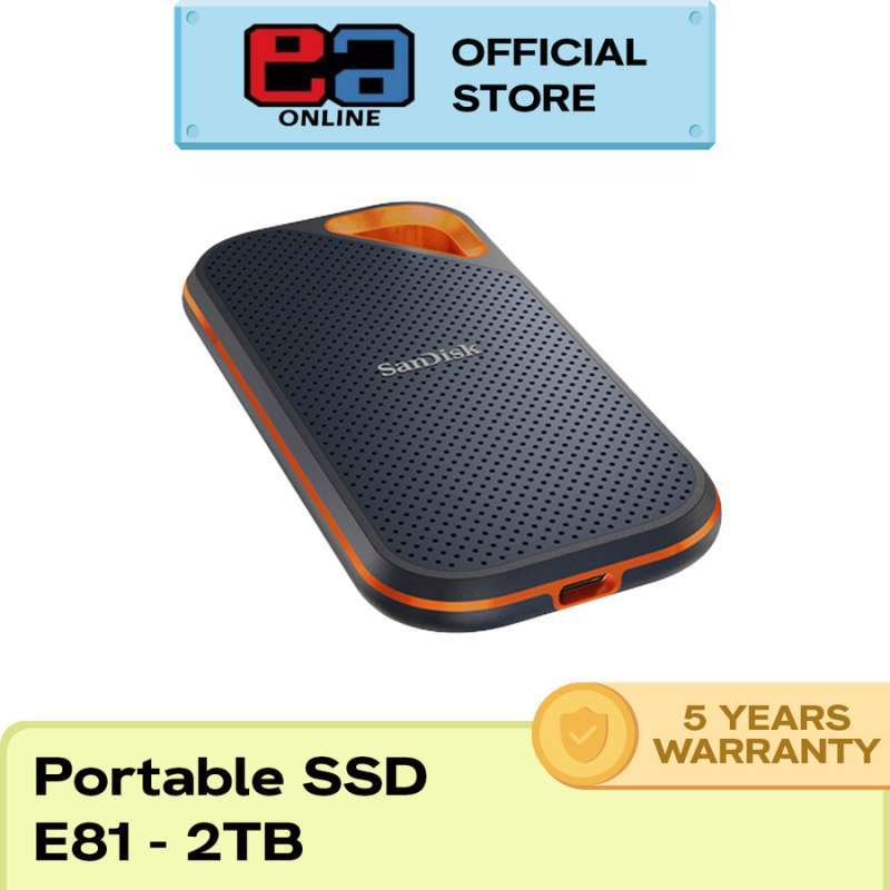 SanDisk Extreme PRO Portable SSD V2 E81 up to 2000MBps USB 2TB FREE  PREMIUM CASE