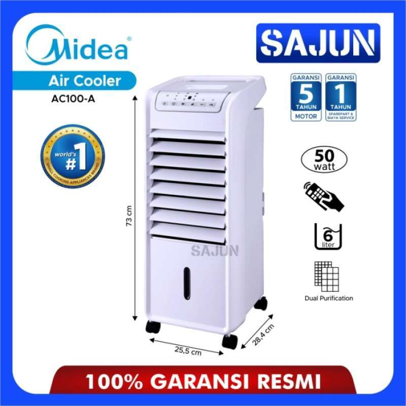 Promo Midea Air Cooler AC 100A 6 Liter Putih Penyejuk Ruangan