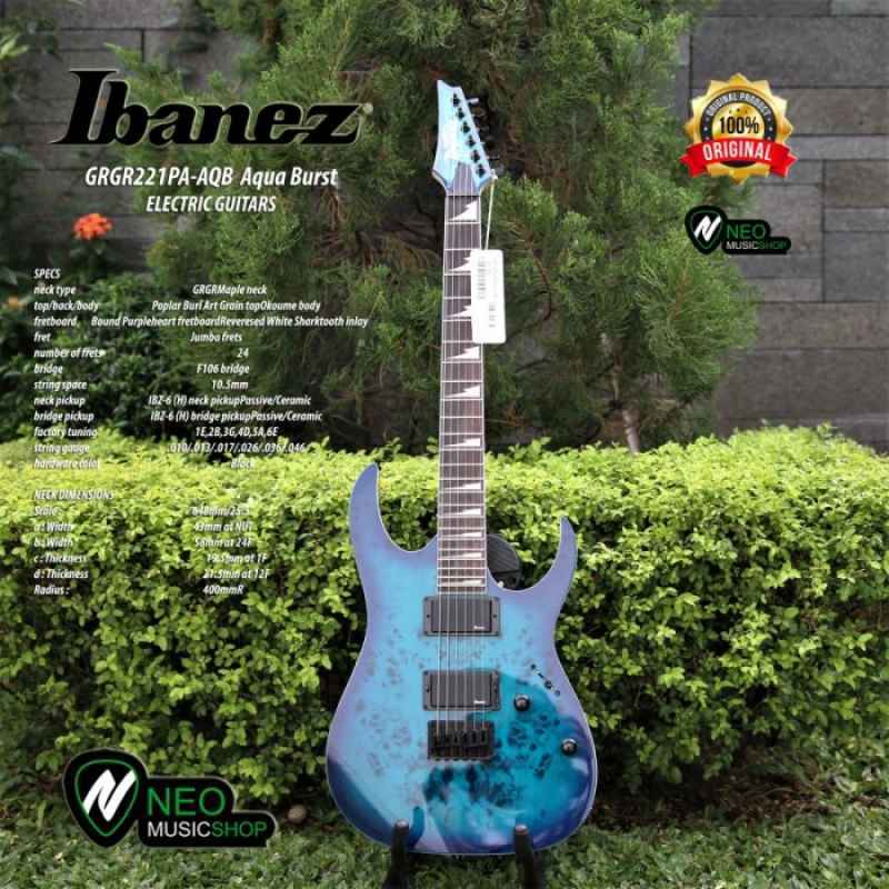 Jual Ibanez Grgr221paaqb Aqua Burst Electric Guitar Original Di