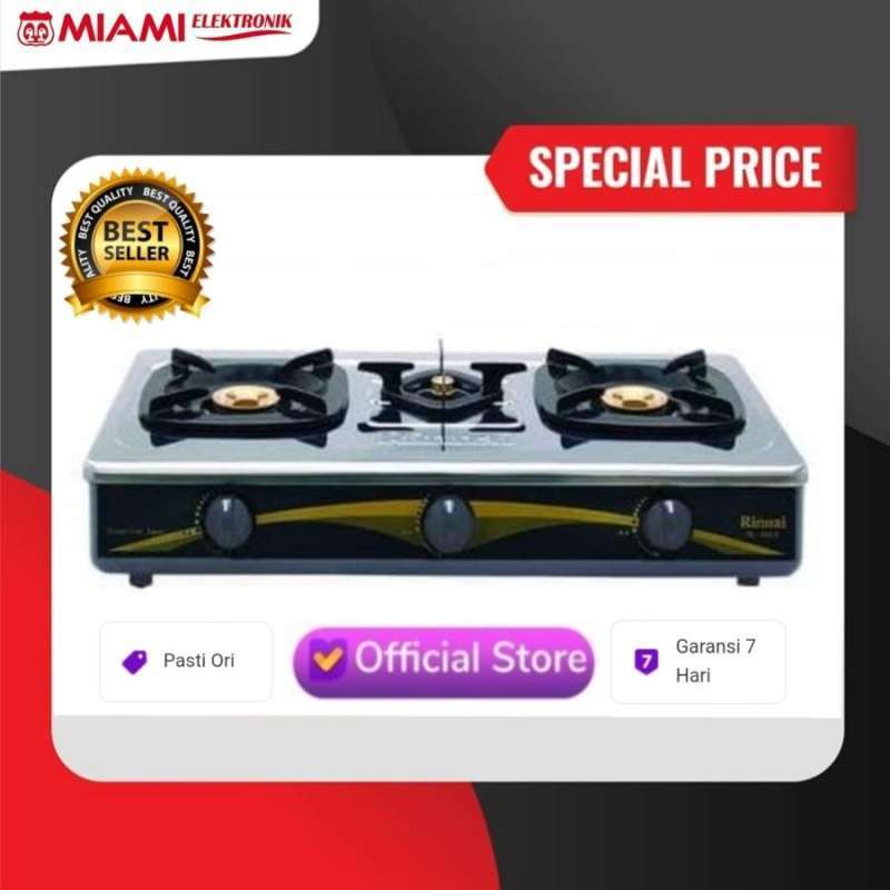 Jual Kompor Gas Rinnai RI603E / Rinnai 3 tungku RI 603E di Seller MIAMI  ELEKTRONIK Official Store - Miami Elektronik Jemursari | Blibli