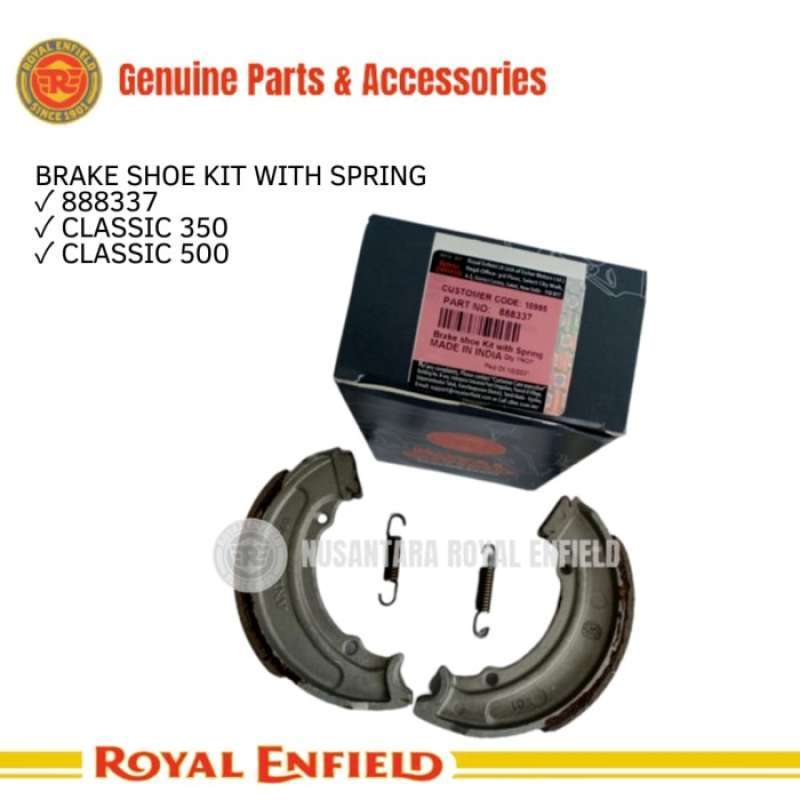 Brake shoe kit with spring royal enfield sales