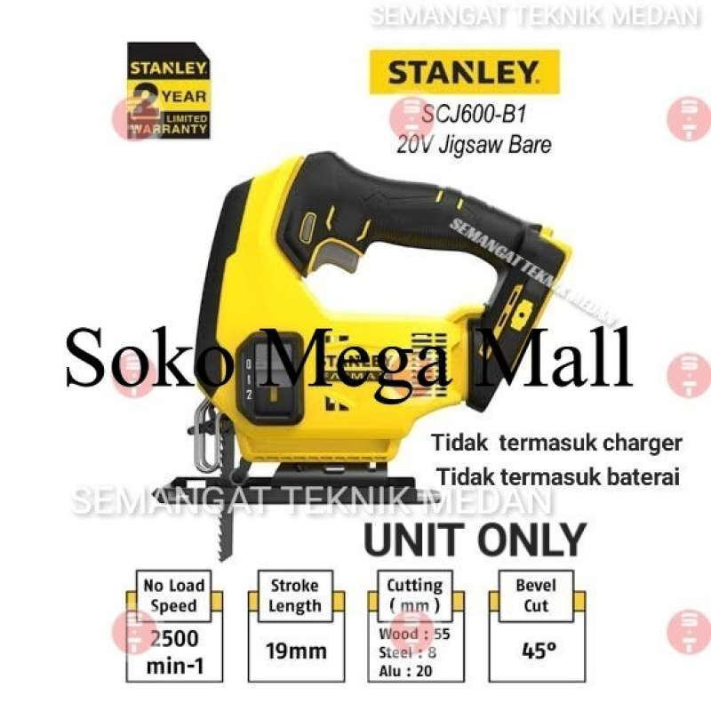 Promo Terbaik SCJ600 MESIN BATERAI CORDLESS JIGSAW JIG SAW 20V