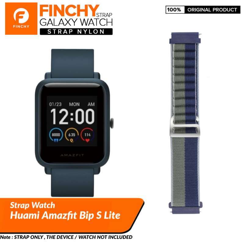 Finchy Nylon Strap Amazfit Bip S Lite Replacement Wristband quick release  adjustable Tali Pengganti smartwatch